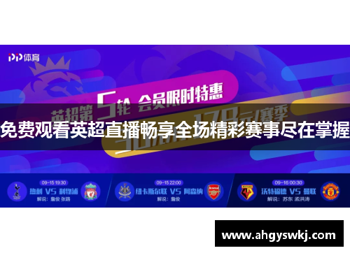 免费观看英超直播畅享全场精彩赛事尽在掌握